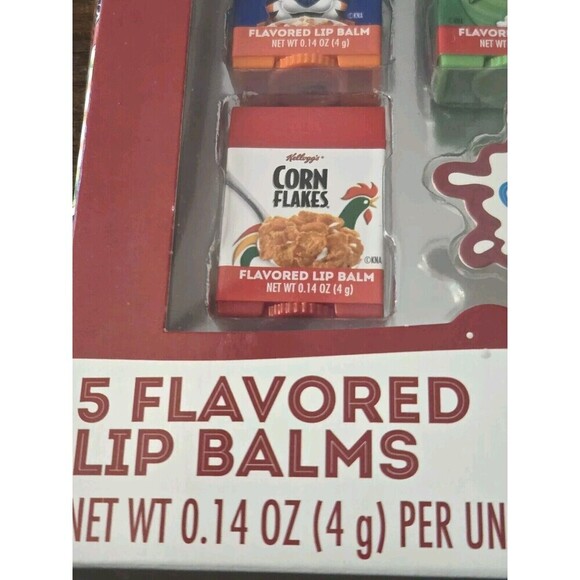 Kellogg’s Cereal Flavored Lip Balm x 5 Rice Krispies Fruit Loops Novelty NIB - Picture 4 of 6